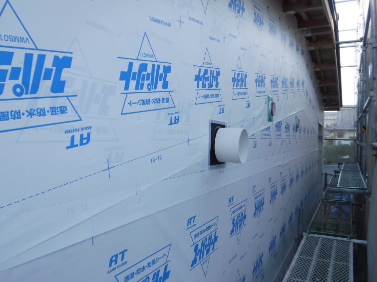 透湿防水シートを施工しています!|静岡県(浜松市)のローコスト注文住宅なら子育て安心住宅 透湿防水シートを施工しています!|静岡県(浜松市)のローコスト注文住宅なら子育て安心住宅